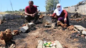 Bayramda mezarlık yaktılar
