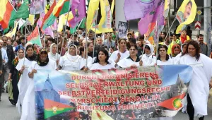 Êzîdîler alanlara çıkıyor 