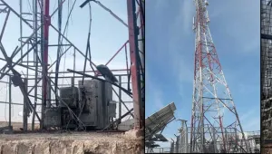 Baz istasyonlarını bombaladı
