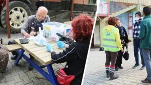 Gönüllü sağlıkçılar Pazarcık köylerinde