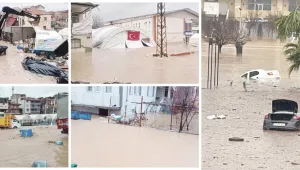 Deprem bölgesini sel vurdu