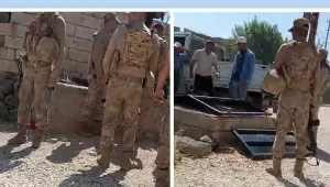 Askerler köyün suyunu kesti