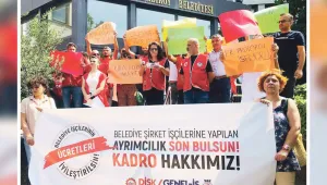 DİSK üyeleri iş bıraktı