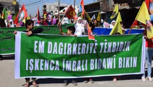 Rojava’da yürüyüşler