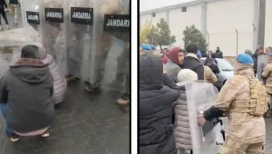 Jandarma saldırısı altında eylem