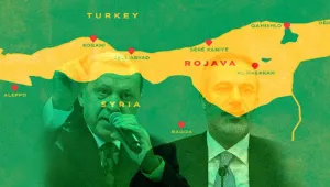 Merkezde Rojava var