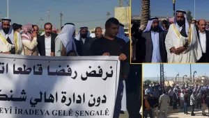 Şengal’de protesto yürüyüşü