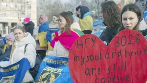 Kiev’de esir protestosu