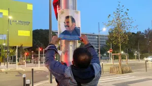 Gençlerden Öcalan afişlemeleri
