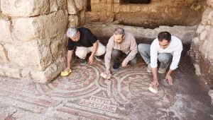 Midyat’ta 1500 yıllık mozaik