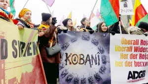 Frankfurt Kobanê’nin yanında