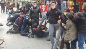 Açlık grevi açıklamasına böyle saldırdılar