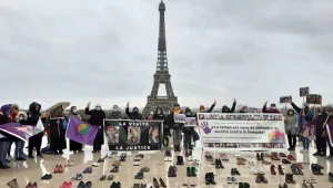 Paris’te ‘diktatör yargılansın’ eylemi