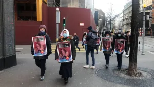 Paris şehitleri için eylem