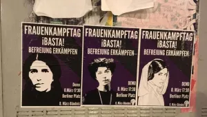 Giessen’de afişlemeyle 8 Mart’a çağrı