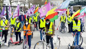Hamburg’da bisikletli eylem