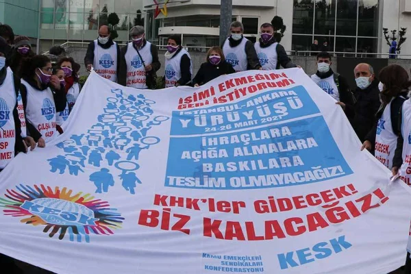 KESK’liler Ankara’ya yürüyor