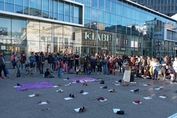 Brüksel'de İstanbul Sözleşmesi protestosu
