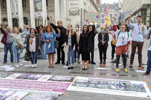 Brüksel’de İstanbul Sözleşmesi için eylem