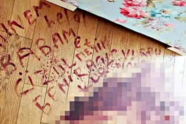 Kanıyla katilini yazdı