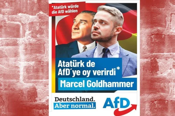 Alman faşistlerden Atatürk'lü seçim afişi