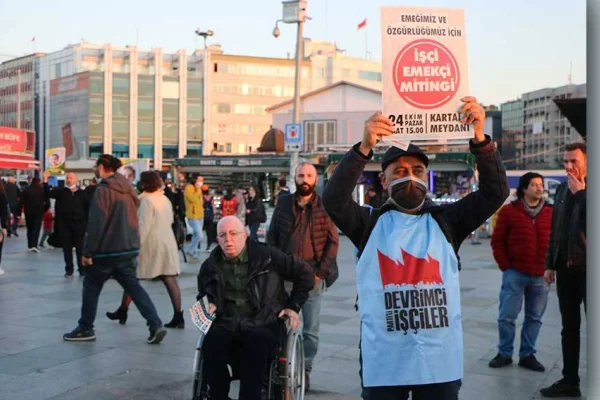 50 yıl sonra işçi mitingi