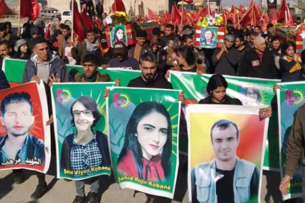 Kobanê şehitleri uğurlandı