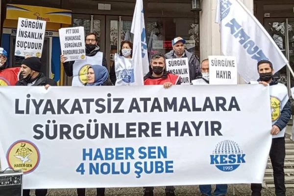 PTT emekçilerinden protesto
