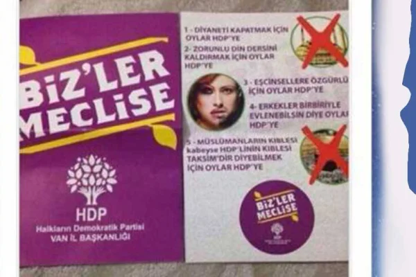 O broşürleri AKP dağıtmış