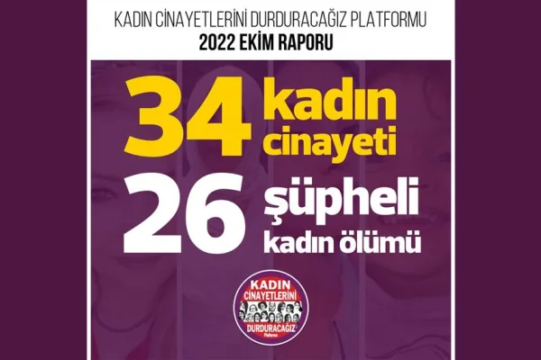 Ekim’de 34 kadın katledildi