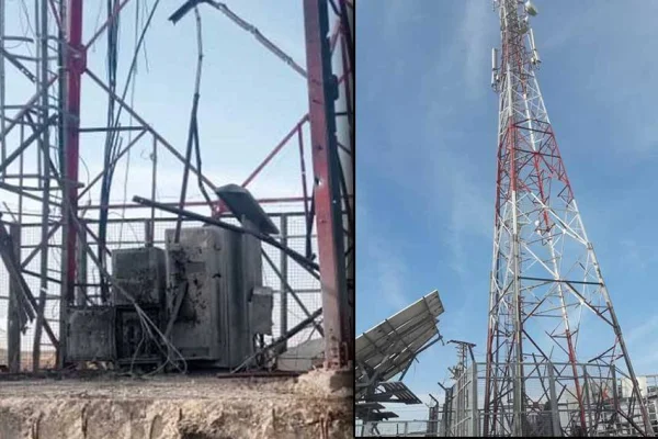 Baz istasyonlarını bombaladı