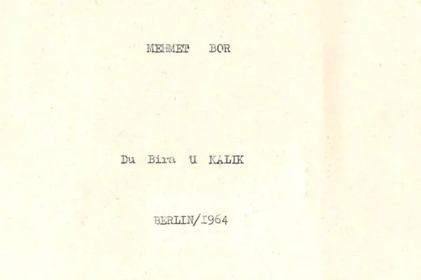Çîroknûsekî jibîrçûyî ji salên 1960’î 