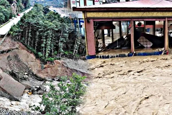 Karadeniz’de sağanak yağış sele dönüştü