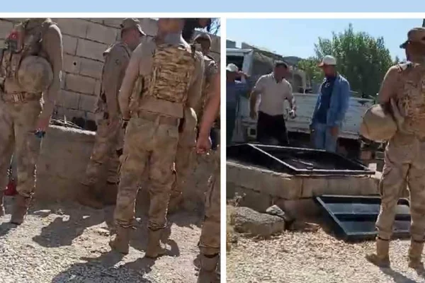 Askerler köyün suyunu kesti