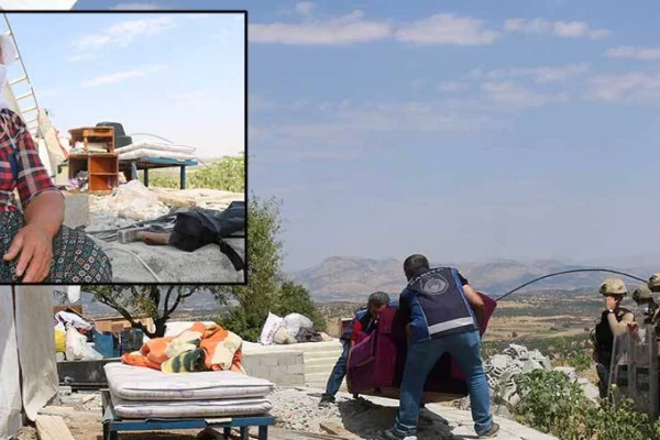 Evi yıkıldı, çadırı söküldü, gitmedi