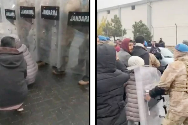 Jandarma saldırısı altında eylem