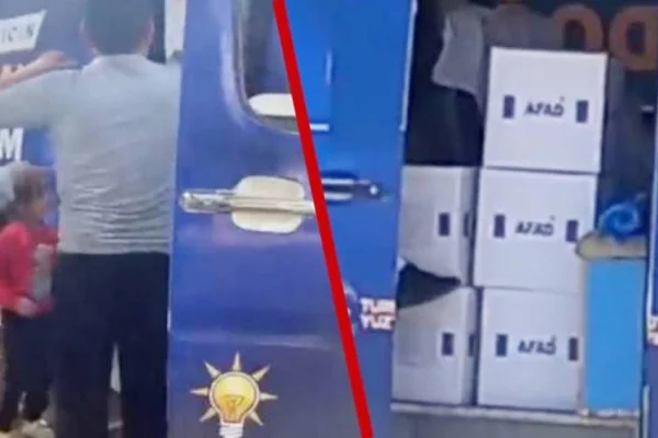 AFAD ekibi AKP’ye oy istiyor