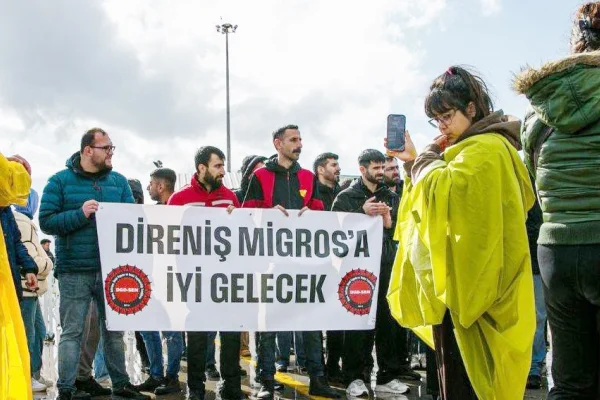 Migros işçisine direniş bırakıldı