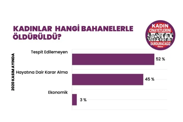 Kasım'da 39 kadın katledildi