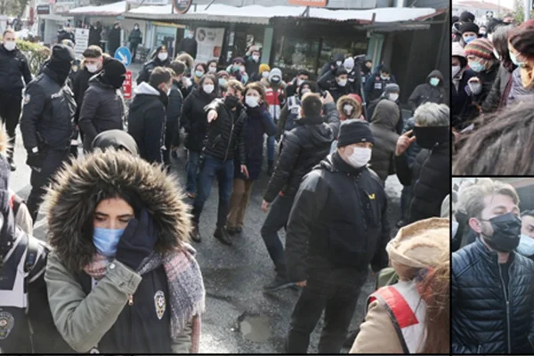 Açıklamaya polis ablukası
