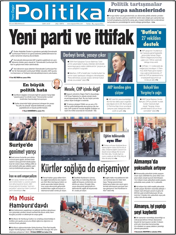 Son Gazete Manşeti