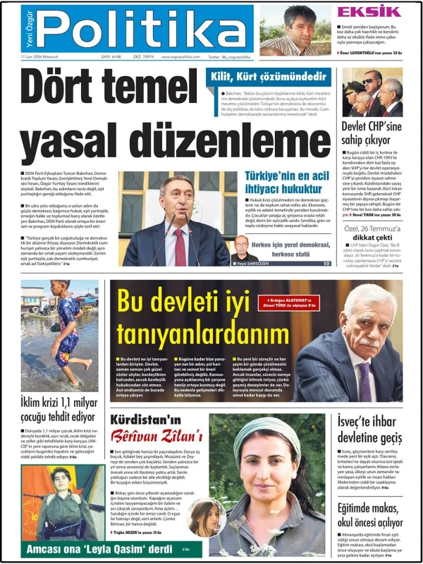 Son Gazete Manşeti