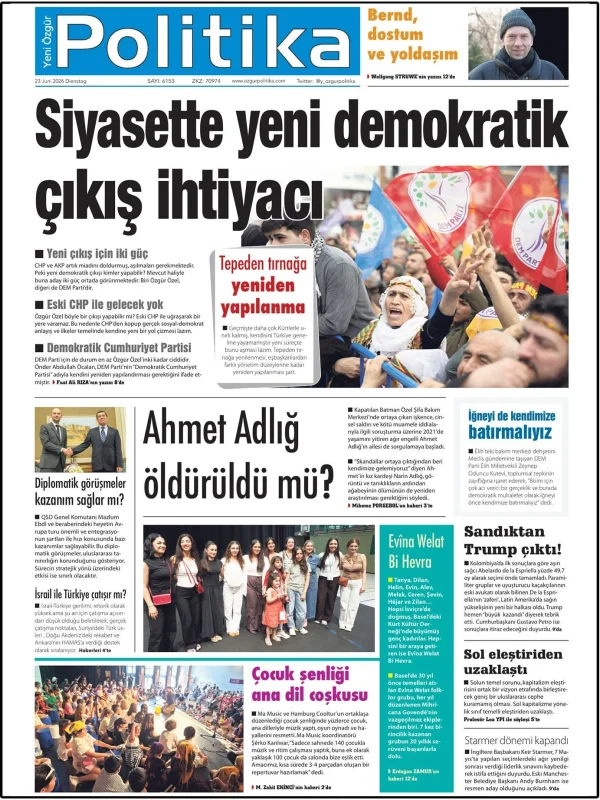Son Gazete Manşeti