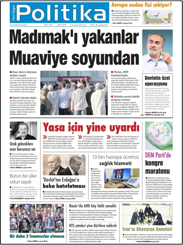 Son Gazete Manşeti