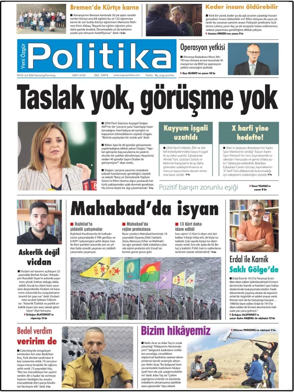 Son Gazete Manşeti