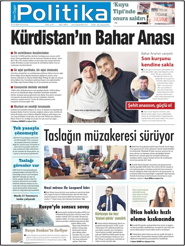 Son Gazete Manşeti