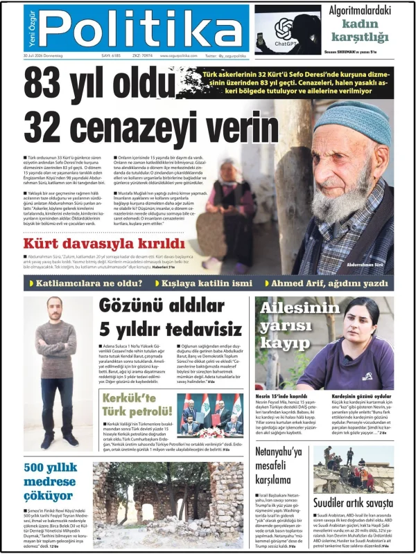 Son Gazete Manşeti