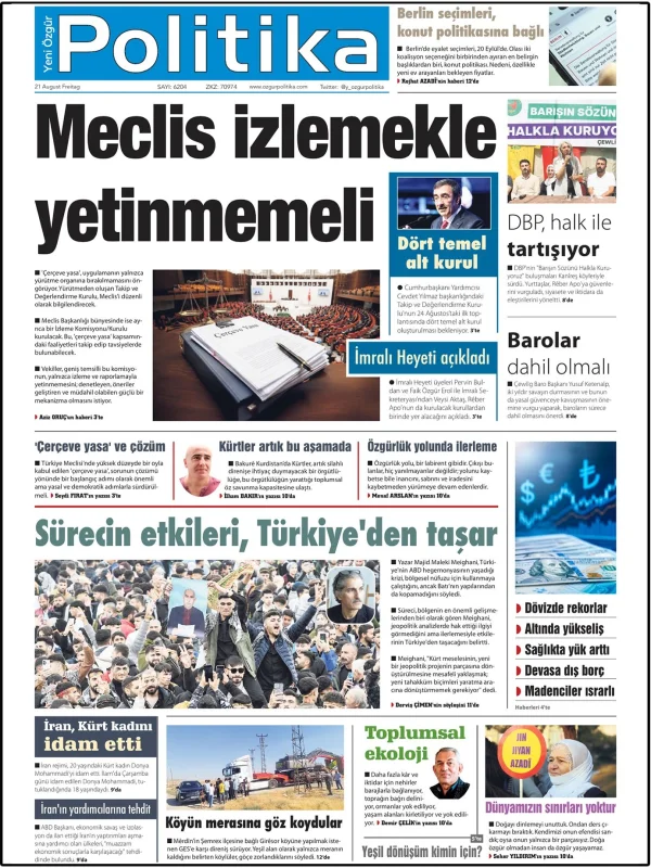 Son Gazete Manşeti