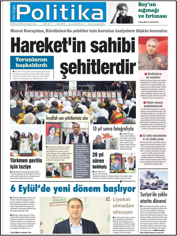Son Gazete Manşeti