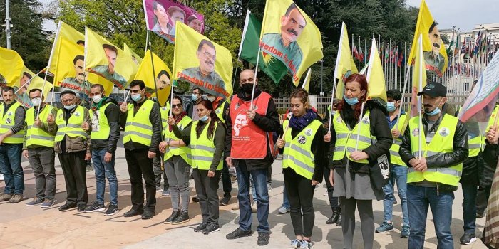 Cenevre'de BM ofisi önünde özgürlük eylemi